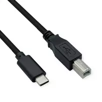 ROLINE USB 2.0 tipo C laidas, C - B, ST/ST, juodas, 1,8 m (11.02.8336)