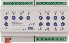 MDT perjungimo pavara 12 kanalų 8TE REG 230VAC 16A C-Last 140uF (AKS-1216.03)