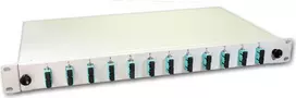Lightwin LWL Splice Box, 24 skaidulų, 12x DSC daugiamodis, 50/125µm OM3 Pigtail Splice Box (SPBOX 24G50 OM3 DSC)