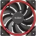 120 mm PCCOOLER CORONA-RED korpuso ventiliatorius, 1000–1800 RPM, raudonas LED