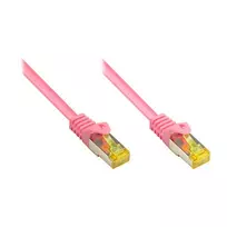 RJ45 jungiamasis laidas su Cat.7 žaliaviniu kabeliu ir užrakto apsauga (RNS®), S/FTP, PiMF, halogenų neturintis, 600MHz, OFC, rausvai violetinis, 2m, Good Connections® (8070R-020M)