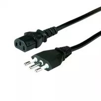 VALUE maitinimo laidas - CEI 23-50 (M) į IEC 60320 C13 tiesus - 250 V kintamoji srovė - 10 A - 1,8 m - juodas - Italija