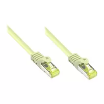 RJ45 jungiamasis laidas su Cat.7 žaliava ir užrakto apsauga (RNS®), S/FTP, PiMF, be halogenų, 600MHz, OFC, pilka, 25m, Good Connections® (8070R-250)