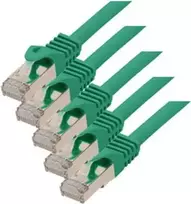 Tinklo kabelis ShiverPeaks 75511-G-SET5 Cat7 S/FTP 1m Žalias