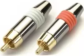 Kindermann KIN 7489000212 RCA (Cinch) kištukų rinkinys – raudoni ir balti garso jungtys
