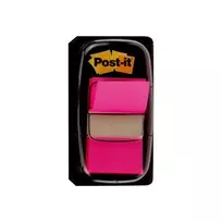 3M Post-it Index Pink, siauros, 50 lipnių juostelių, 25,4 x 43,2 mm, vienkartiniame dozatoriuje (I680-21)