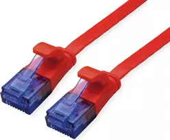 VALUE Patch Cable Cat.6A (Class EA) UTP, ypač plokščias, raudonas, 5 m (21.99.2025)