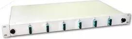 Lightwin LWL Splice Box, 12 skaidulų, 6x DSC daugiamodis, 50/125µm OM3 pigtail sujungimo dėžutė (SPBOX 12G50 OM3 DSC)
