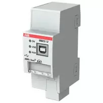 ABB USB/S1.2 sąsajos adapteris su serijiniu ir USB 2.0 išėjimais, 21–30 V įėjimas, 36×64,5×90 mm, pilkas