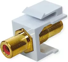 VALUE ROLINE Keystone jungtis RCA ekranuota plastikinė raudona (25.99.8213)
