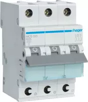 Automatinis jungiklis Hager MCS325, 25 A, C tipo, 3 moduliai