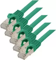 Tinklo kabelis ShiverPeaks 75513-G-SET5 3 m Cat7 S/FTP Žalias