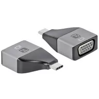 Techly IADAP USBC-VGAC USB-C į VGA adapteris 1920 x 1200 pikseliai Juodas, Sidabrinis
