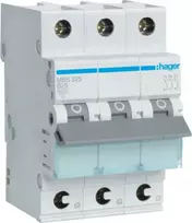 Automatinis jungiklis Hager MBS325 25A B tipas 3 moduliai