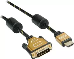 Roline Gold vaizdo laidas DVI-D (M) į HDMI (M) – 1 m, 4K palaikymas