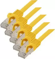 Tinklo kabelis ShiverPeaks 75511-Y-SET5 Cat7 S/FTP 1m geltonas
