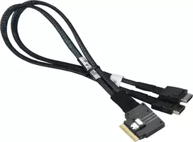 Supermicro CBL-SAST-0388L-02 - SATA- / SAS-Kabel - mit Sidebands - Mini SAS (SFF-8087) (M) bis SATA, Seitenband (W) - 90 cm