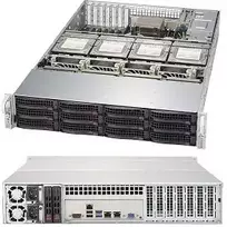 Super Micro Supermicro SC829 HE1C4-R1K02LPB - stovo korpusas - montuojamas į stovą - 2U - patobulintas išplėstinis ATX - SATA/SAS - karštai keičiamas 1000 W - juodas (CSE-829HE1C4-R1K02LPB)