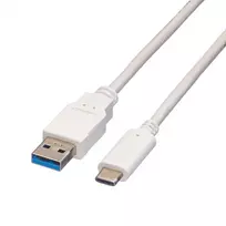 VALUE USB kabelis USB 3.0 (A) į USB Type C (C) - 5 V - 900 mA - 1 m - Baltas (11.99.9011)