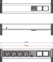 Bachmann DESK 902.032 – 4x CEE lizdai, darbastalio maitinimo skirstytuvas