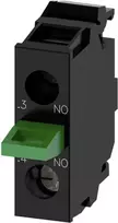 Siemens 3SU14002AA101BA0 – juodas varžtas, IP40/IP20, 5–500 V AC/DC, 50/60 Hz