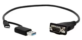 EXSYS EX-23001 serijinis kabelis juodas 0,5 m USB-A / USB-C į DB-9