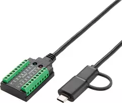 Serijinis adapterio kabelis Exsys EX-13003 USB į 1S RS-232/422/485/TTL, FTDI mikroschema, 1,0 m
