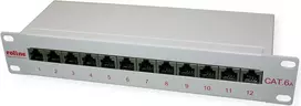 ROTRONIC-SECOMP Roline - Pataisų skydas - CAT 6a - RJ-45 x 12 - Pilka - 1U - 25,4 cm (10 inch)
