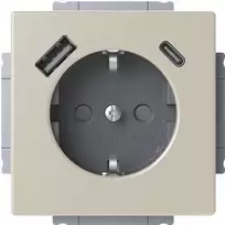 Busch-Jaeger SCHUKO kištukinis lizdas su USB-A+C 20 EUCB2USBAC-866 (2CKA002011A6314)
