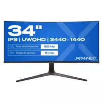 JAPANNEXT JN-IPS340UWQHD60C-C65W-HS 86,4 cm lenktas UWQHD monitorius