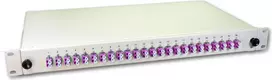 Lightwin LWL Splice Box, 48 skaidulų, 24x DLC daugiamodis, 50/125µm OM4 Pigtail Splice Box (SPBOX 48G50 OM4 DLC)