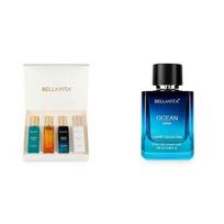 Bella Vita Luxury Unisex Eau De Parfum 4 x 20ml Men Ocean Aquatic Eau De Parfum With Marine Orchid & MuskLong Lasting Fresh Citrusy