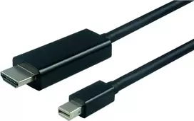 VALUE vaizdo kabelis Mini DisplayPort (kištukas) į HDMI (kištukas) - 1 m - ekranuotas - juodas (11.99.5795)