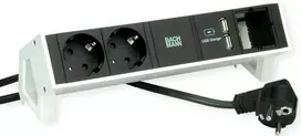 Bachmann DESK2 stalo kištukinis lizdas 2xCEE7/7 1xHDMI 1x CAT6 USB įkroviklis 2xTyp A 5.2V/2.15A (902.2281)