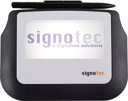 Signotec Sigma parašo planšetė – 10,2 cm (4 colių) LCD ekranas, 320 x 160 pikselių, 95 x 47 mm, juoda (ST-BE105-2-FT100)