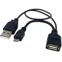 Techly USB 2.0 OTG laidas A lizdas – Micro USB kištukas 30 cm juodas ICOC MUSB-MC2