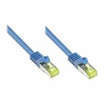 RJ45 jungiamasis kabelis su Cat.7 žaliava ir užrakto apsauga (RNS®), S/FTP, PiMF, be halogenų, 600MHz, OFC, mėlynas, 50m, Good Connections® (8070R-500B)