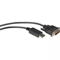 ROLINE vaizdo kabelis DisplayPort (vyriškas) – DVI-D (vyriškas) 1 m (DisplayPort 1.1) su fiksavimo varžtais, juodas (11.04.5771)
