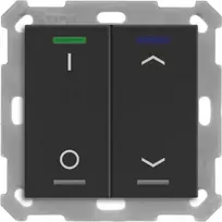 MDT BE-TAL55T206.D1 KNX mygtukas šviesai Light 55 2f RGBW su temperatūros jutikliu, matinė juoda Sch_Jal 1