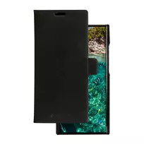 Dėklas-užvalkalas „folio“ dbramante1928 Lynge Samsung Galaxy S23 Ultra – juoda oda, 3 kortelių kišenės, tinka 6,8 colio ekranui