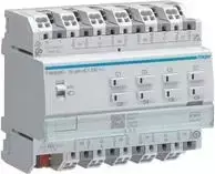 8-ių kanalų žaliuzių pavara Hager TYAS628C 230V
