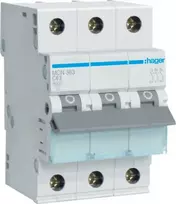 Hager MCN363 automatinis jungiklis 63A C charakteristika 3 moduliai