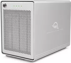 OWC Mercury Elite Pro Quad išorinis dėklas kietiesiems diskams 2.5/3.5 col. Serial ATA III, RAID 0/1/1+0/4/5/JBOD, USB 3.1 Gen 2 Type-C (OWCMEQCTSRT00)