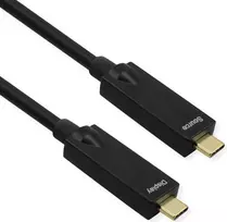 ROLINE USB 3.2 Gen 2 laidas, AOC, C-C, ST/ST, 10Gbit/s, 4K60Hz, PD (Power Delivery) 60W, juodas, 10 m