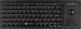 GETT Gerätetechnik CleanType Xtra Roll - Tastatur - 75% - compact TKL - mit Trackball - USB - QWERTZ - Deutsch - Schwarz (KL30204)
