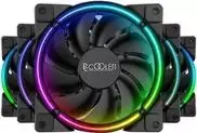 120 mm korpuso ventiliatorius PCCOOLER CORONA-FRGB-5I1, 1000–2000 RPM, ARGB apšvietimas
