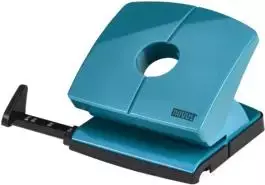 Skylmušėjas popieriui NOVUS B220 ColorID ryškiai petrolinė, 2 skylučių stalinė