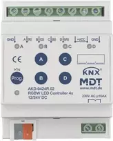 MDT AKD-0424R.02 LED valdiklis, RGBW, 4 kanalų, 4TE, REG