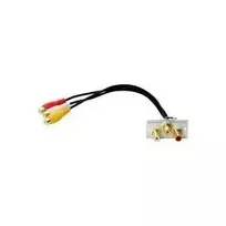 Kindermann 7444000530 modulinė priekinė plokštė su Snap-In tvirtinimu, 3x RCA