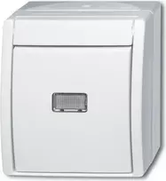 BUSCH JAEGER 1484-0-0381 - Mygtukai - Balti - IP44 - CE - 74 mm - 55 mm